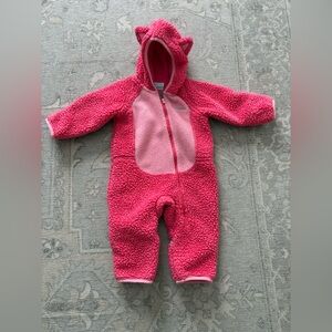 Columbia Pink Sherpa Bunting Size 6-12mo